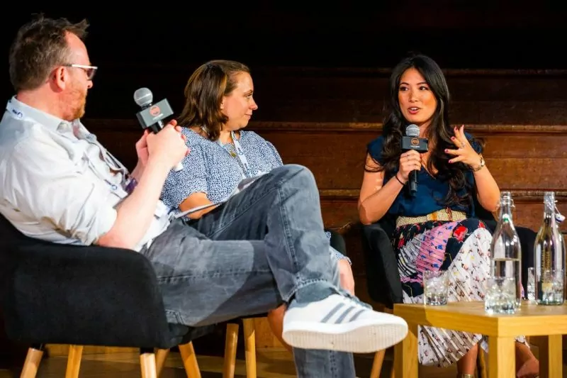 Women speaking in panel